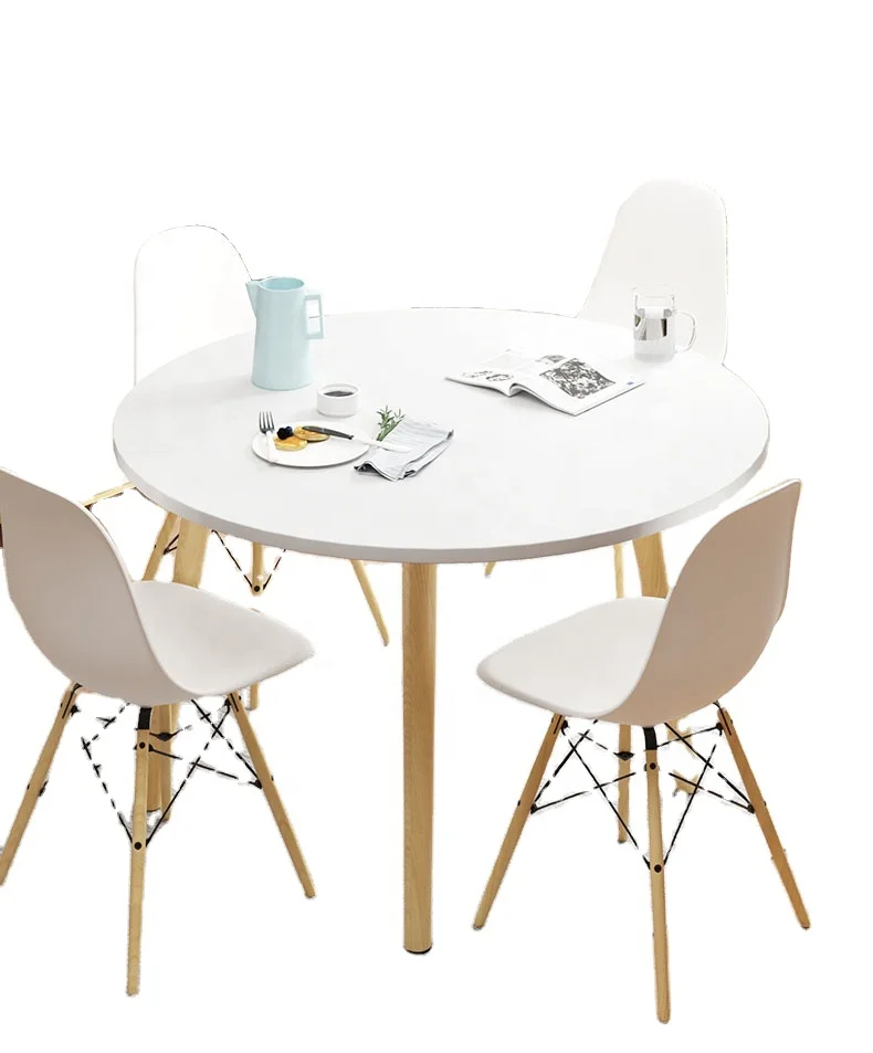 Modern Simple Rent small flat round Table family balcony dinner reception negotiation table and chair combination