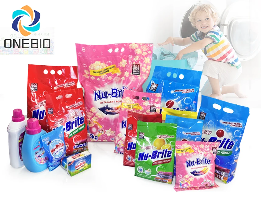 OEM Bulk Wholesale 15KG Detergente En Polvo a Granel Disposable Washing Detergent Powder for Home and Apparel Cleaning Products details