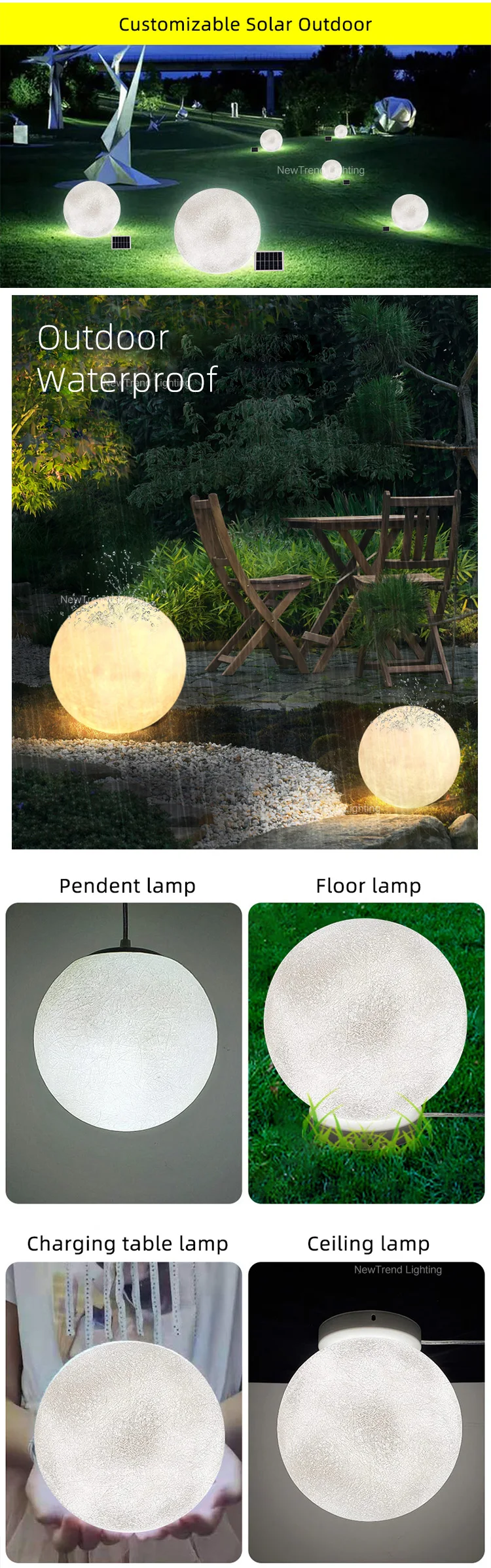 CPL-149 New Design Indoor Decoration Hotel Lobby Banquet Hall Custom Resin Moon Chandelier factory