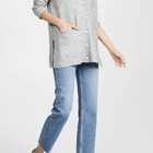 Wool Cardigan Factory Tunic Length Brushed Simple Wool Cardigan Plus Size Custom Knit Women's Sweater