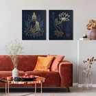 Amazon Hot Selling Buddha Decorative Bedroom Hanging Painting Hand-painted Diy Custom Canvas Painting