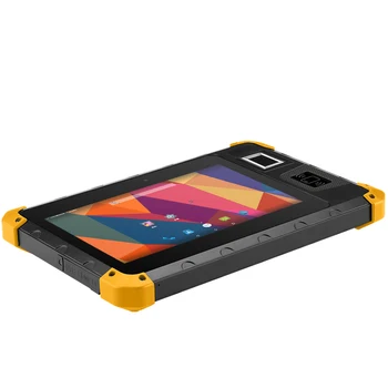 8 inch handheld android PDAs 4G rugged tablet PDA with barcode scanner UHF reader and fingerprint sensor