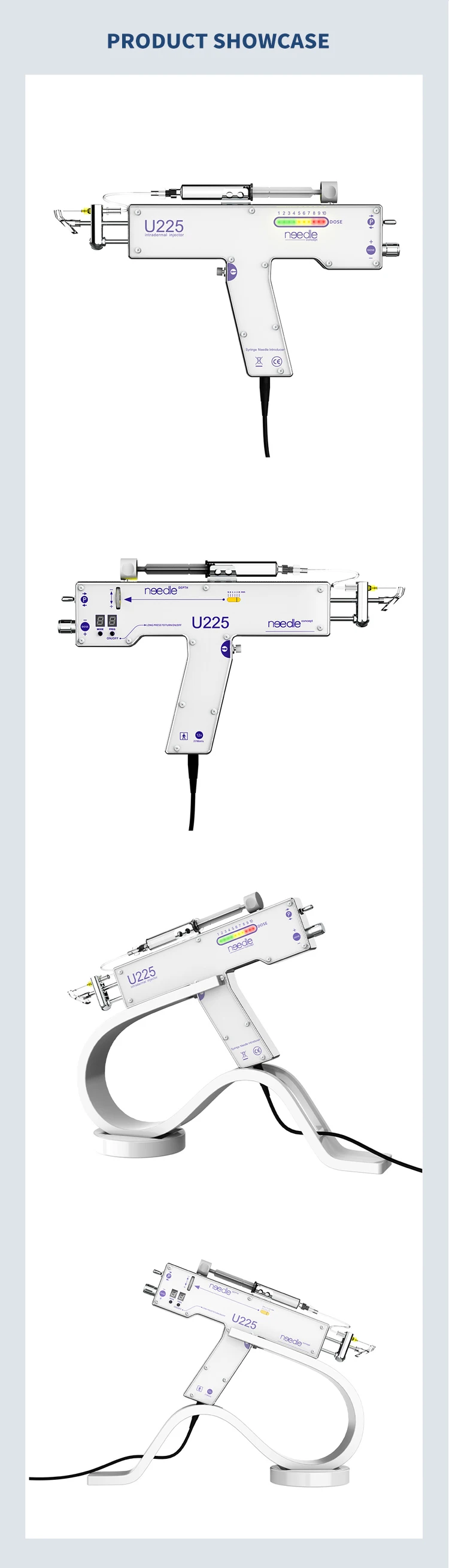 Mesotherapy Gun Needle Injection Gun Prp Mesotherapy Injection Gun Needleless Anti-Aging Nano Crystal U225