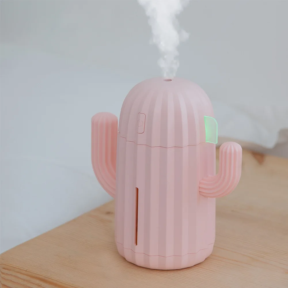 Home Office 340ML USB Air Humidifier Cactus Timing Aromatherapy Diffuser Mist Maker Fogger Mini Aroma Atomizer Humidifier