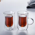 Turkish 80ML 120ml Amazon Clear Borosilicate Insulated Thermo Glass Double Wall Turkish Tea Glass Cups