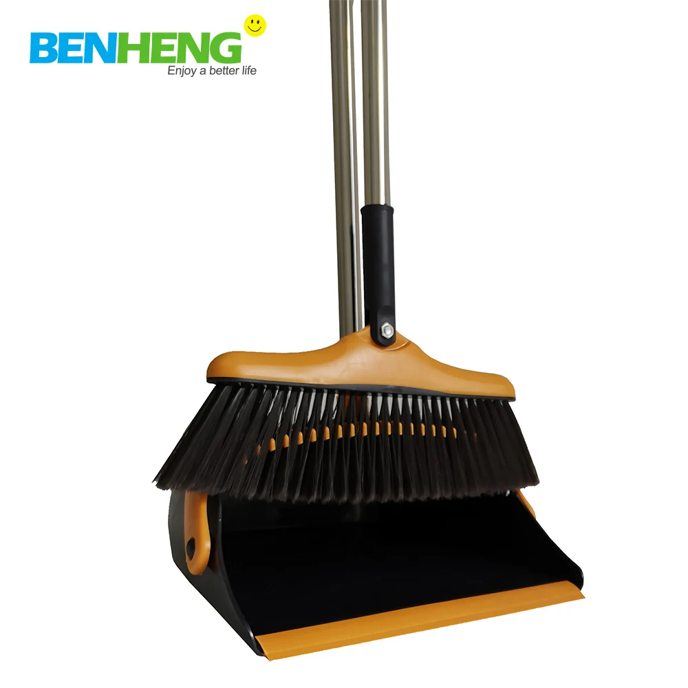 Factory Price 2025 Hot Sale Folding Broom and Dustpan Set Three-section Pole Broom Dustpan with PET Bristle, Household Items