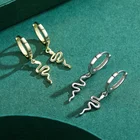 Drop Earrings Wholesale Custom Ladies Trendy Jewelry 925 Sterling Silver Snake Drop Earrings
