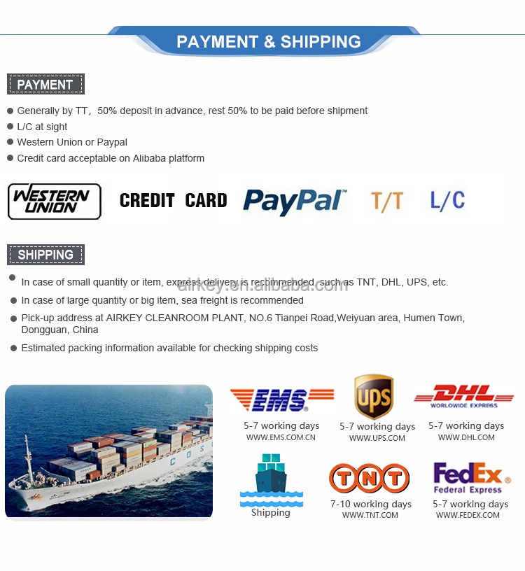 Shipping and payment