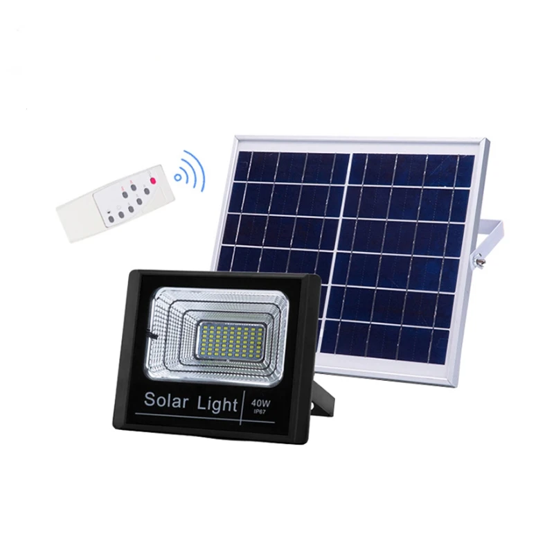 Factory price Solar light Ultra bright IP66 Floodlight 200w100w 60 watt outdoor solar LED street light 3-year warranty