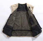 Vest New Arrival Mens Multi-Pocket Vest Back Folding Design