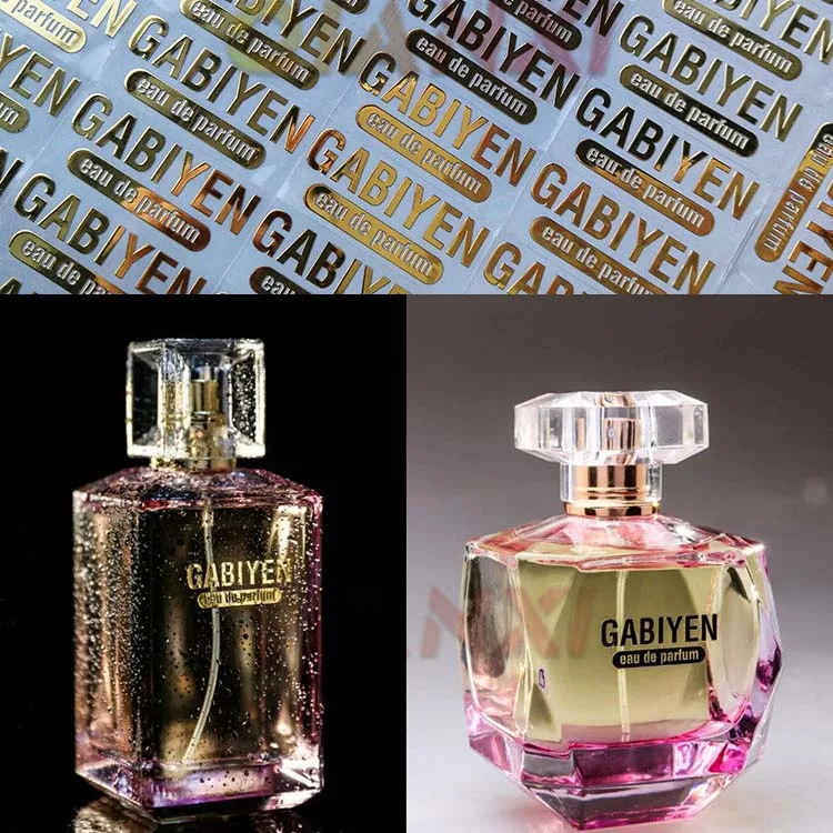 product china supplier manufacture adhesive electroplated nickel labels transfer metal sticker for perfume bottles-1