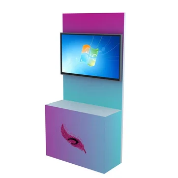 Detian offer exhibition stands portable 0.8x2.2m booth trade show design with TV mount