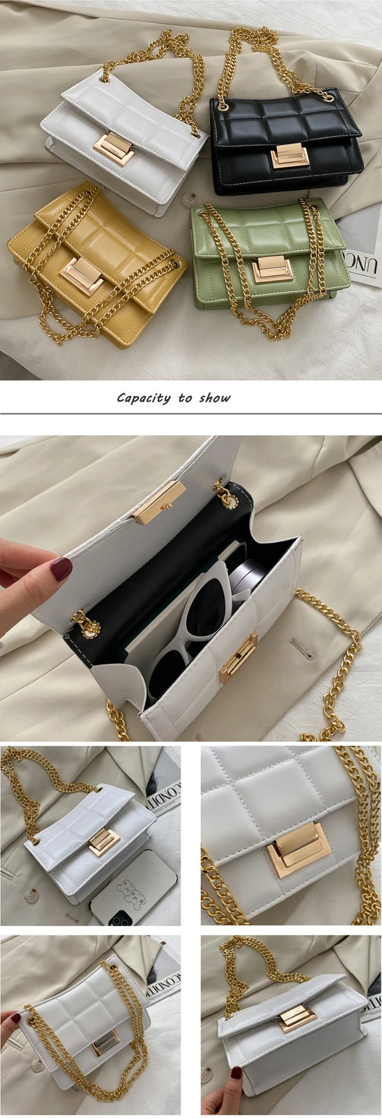 2021 luxury latest style ladies crossbody bag single shoulder chain handbags pu leather tote hand bags for women