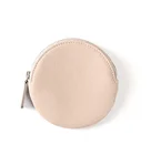 Purse Bag Promotional Wholesale Custom PU Leather Round Coin Purse Card Pouch Bag