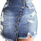 Women's Skirt Jean Women Large Size Women's Bag Hip Skirt Solid Color Denim Skirt Women's Lady Jean Skirt