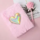 School OEM ODM Factory Sales A5 Colorful Children Notebook School Supply Binding Fluffy Plush Notebook