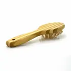 Bamboo Massage Brush Bamboo Handle Scalp Massage Brush Hair Comb