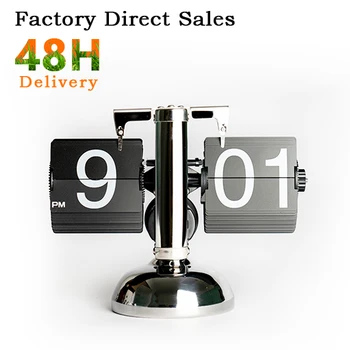 Manufacturers wholesale gift office custom  digital home retro desk creative mechanical page flip clock