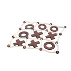 Brown Hot Selling Outdoor Brown Color Tic Tac Toe Wooden Yard Game