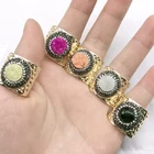 High Quality Druzy Rings Rings Adjust Ring High Quality Gold Plated Druzy Agate Adjustable Rings For Women