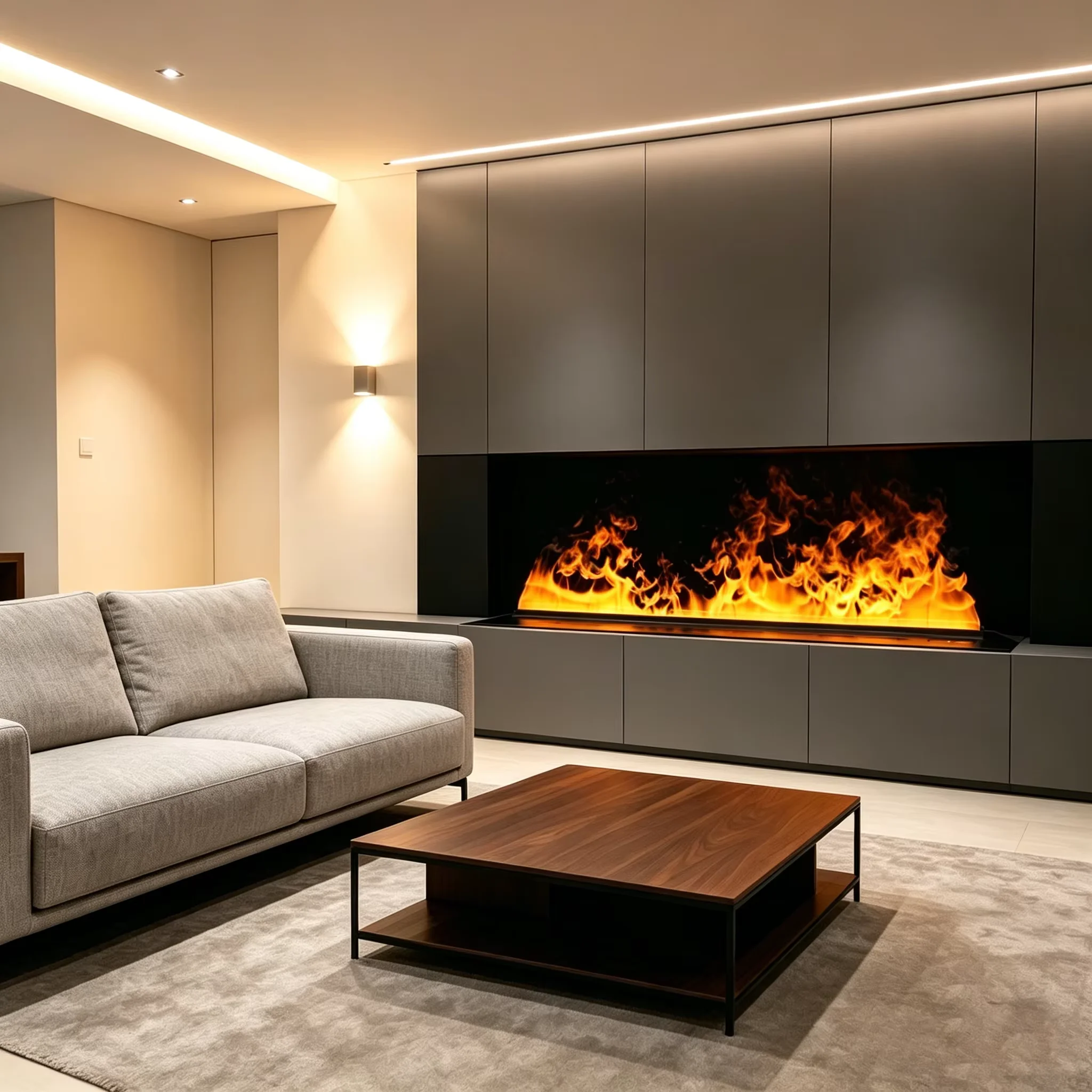 Electric Fireplace, Wall, 3D - detail 2