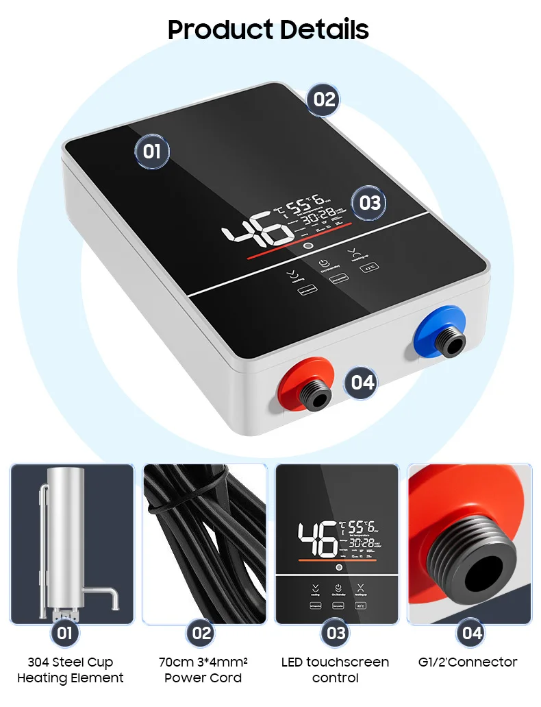 Water Heater, 220V, 6000W - detail 14