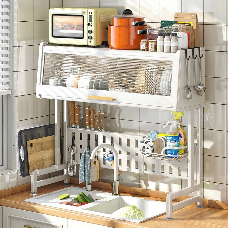 Adjustable Sink Pan Rack Stand  Stainless Steel Kitchen Storage Tray Cutlery Drainer Tray Drying Rack