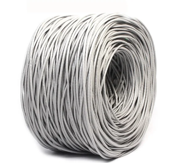1000FT CAT5e Ethernet UTP Cable Gray 24 AWG Solid Bare Pure Copper Cat5 