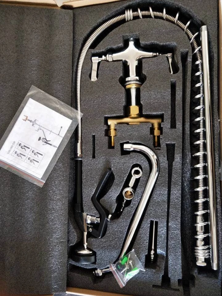 2 Way Rotatable Watersaving Dishwasher Pre Rinse Wels Commercial Pull Down Kitchen Faucet Without Socket factory