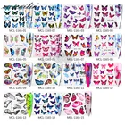 Butterfly Stickers Butterfly And Flower Pattern Nail Art Water Transfer And Stickers For Wholesale