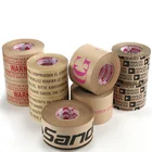 Adhesive Kraft Paper Rubber Paper Tape Eco Friendly Custom Logo Printed Self Adhesive Kraft Paper Tape Packing Tape
