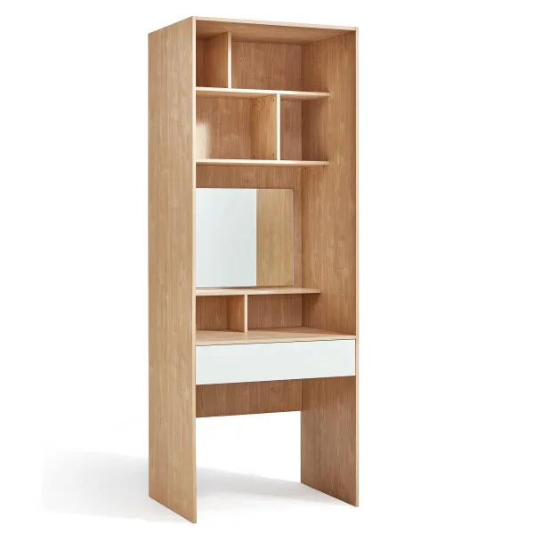 Modern contracted Nordic solid wood push pull wardrobe small family bedroom minimalist storage of large wardrobe