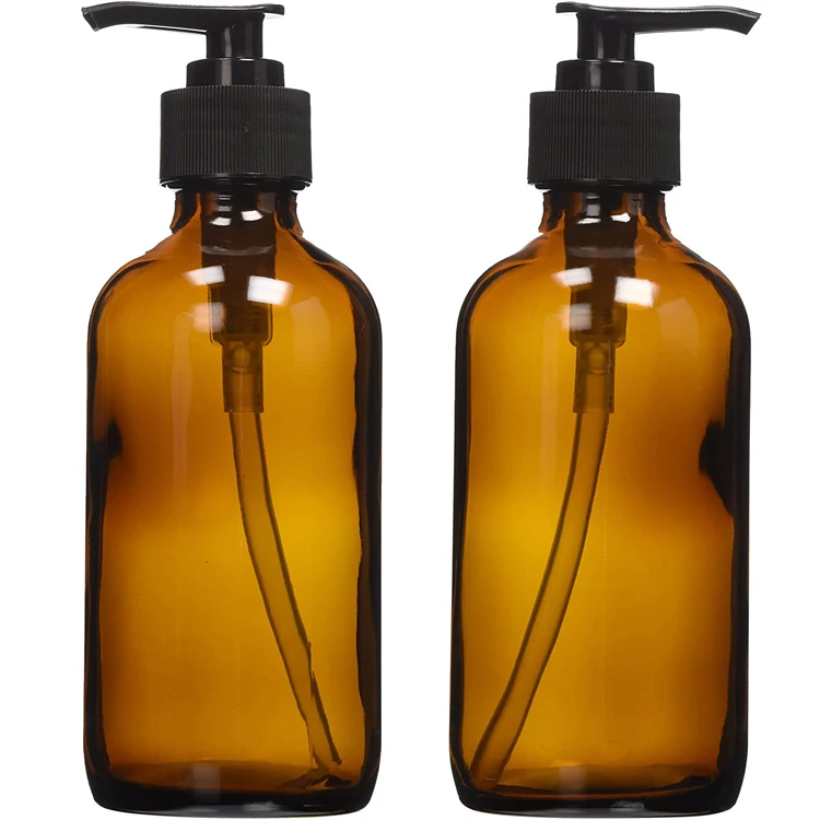 debat Satire Monument Factory Supplier Empty 8oz Amber Round Glass Bottles For Shampoo With  Plastic Pump Lid - Buy 8oz Round Glass Bottle,Empty Shampoo Bottle,Glass  Bottle With Pump Lid Product on Alibaba.com