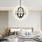Metal Pendant Crystal Globe Chandeliers 3-Light Metal Pendant Lighting Galtlap Vintage Cage Crystal Chandelier