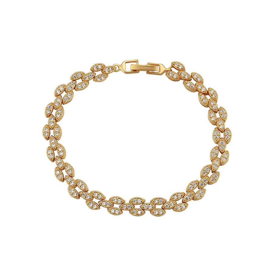bracelet-447 xuping Zircon 18K Gold Simple Elegance Fashion New Light Luxury Stratified Diamond Bracelet