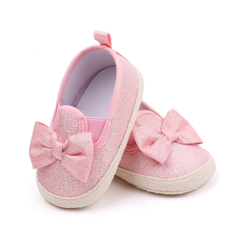 New Arriving Spring and Autumn Unlaced Bow Soft Soled Baby Toddler Shoes for Girls manufacture
