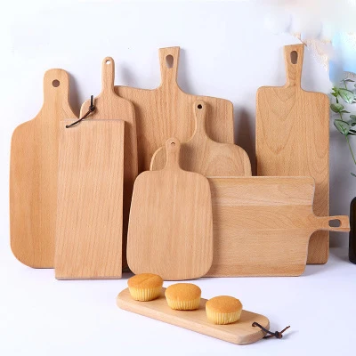 P778  Household Boards Japanese sushi Pizza tray Western Bread plate Beech Board Wood chopping block