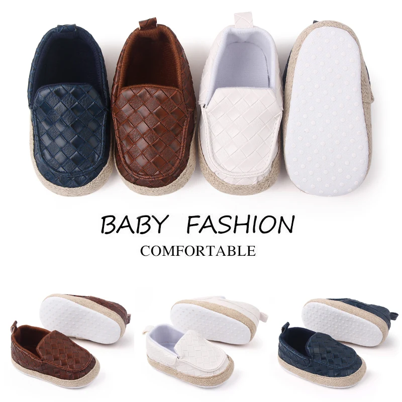 Infants Solid Color Diamond Check Soft Soled Non-slip Baby Breathable Toddler Shoes supplier