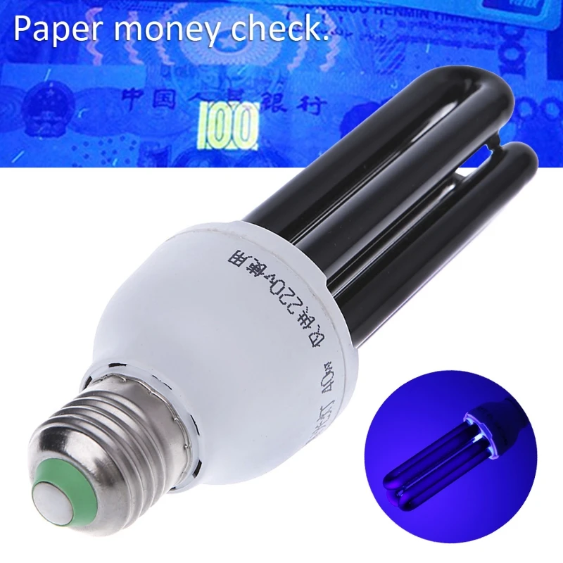 13W-40W UV Ultraviolet Black Light Bulbs E27 220V 12V Spiral BLB CFL Insect Fly Mosquito Killer Lure Lamp Fluorescent Detection