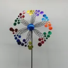 Garden Fairy Garden Lawn Patio Pathway Outdoor Decorative Metal Colorful Windmill Garden Wind Spinner