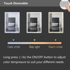 Wholesale Large Led Bath Decoration Bathroom Wall Mounted Mirror With Led Light