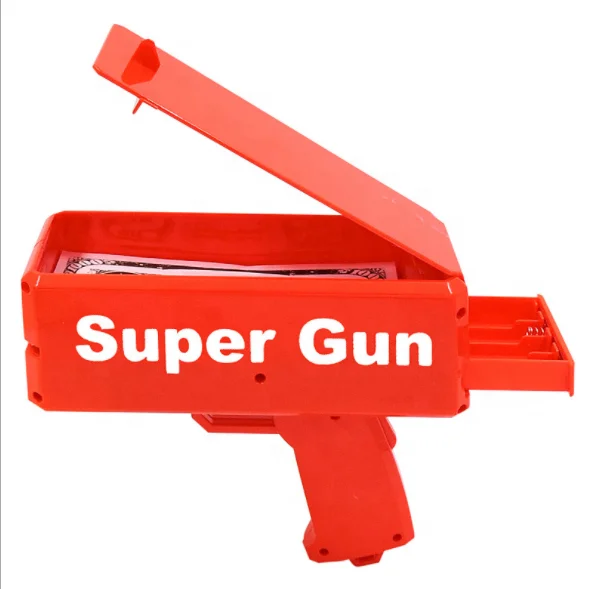 Cash Cannon Money Gun Make It Rain Money Gun Shooting Spray Props Money Dollar Gun Toy For Kids Adults Crazy Party W
