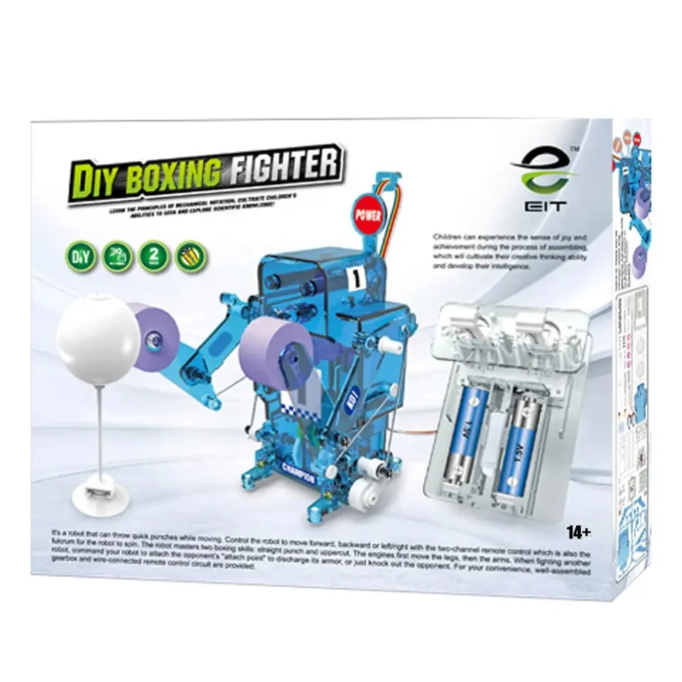 DIY STEM Educational Science Toy Fighting Battle Game Boxing Robot Toys Robotics Kit for Boys and Girls