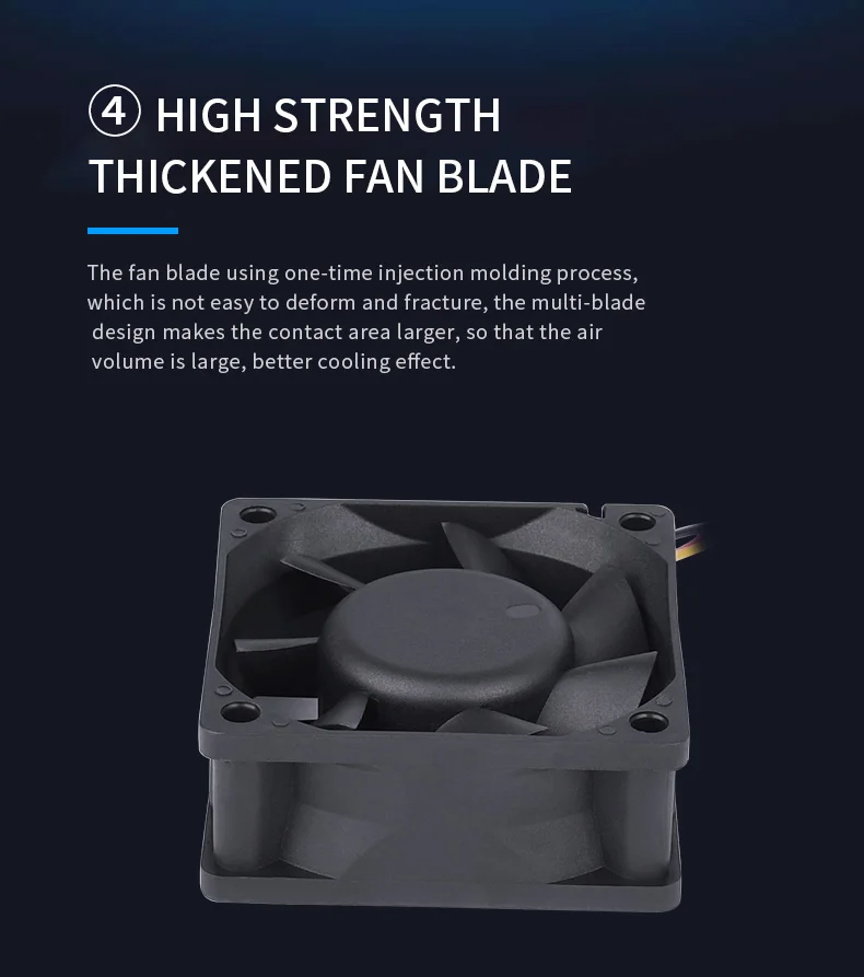 Fan, 60x60x25mm, 6025, Brushless, Plastic - detail 8