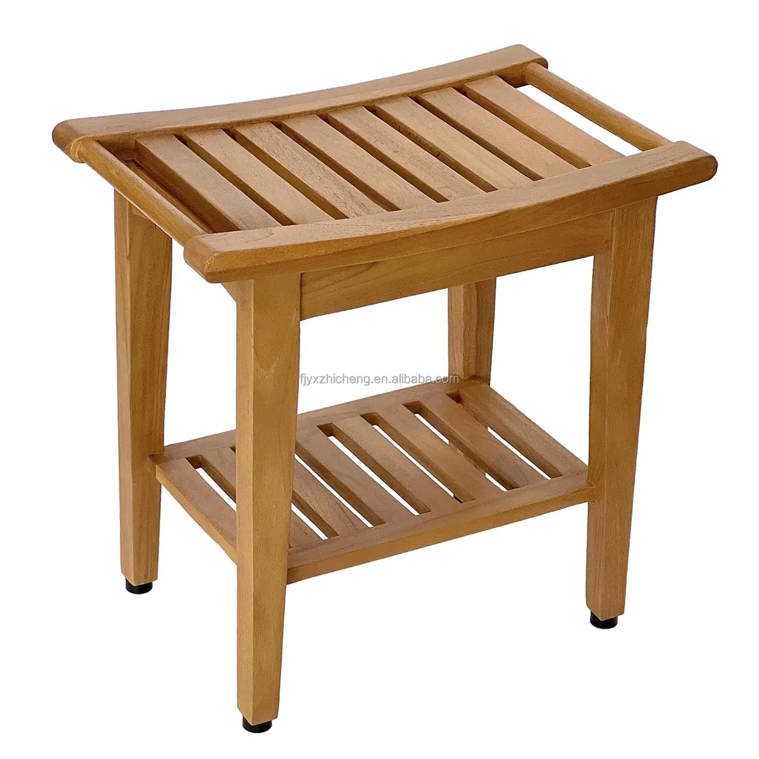 spa stool bench with bottom shelf fully assembled-4