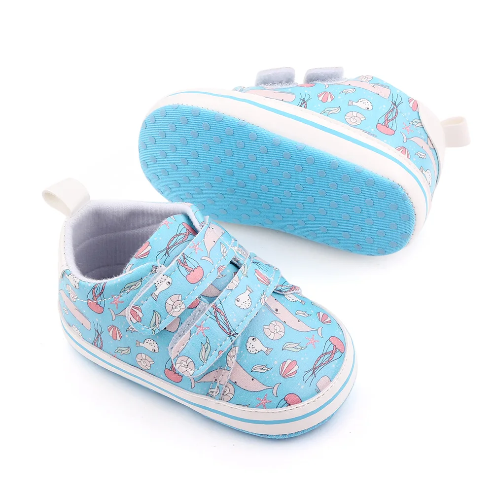 0-1 Year Old Baby Boys and Girls Light Color Cute Cartoon High Top Casual Soft Soled Toddler Shoes supplier