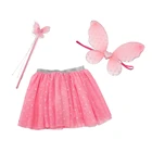 Girl Skirt Minigirls Girl Party Festival Suit Butterfly Tutu Skirt Set Wand And Wings