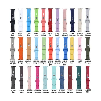 Silicone Smart Rubber Watch Strap For Apple Watch Strap Luxury Series 6 5 4 For Iphone Iwatch 38mm 40mm 42mm 44mm
