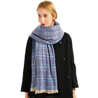 Custom Hijab Morden Style Other Scarves Ladies Knitted Fashion Custom Plaid Scarf For Women Hijab