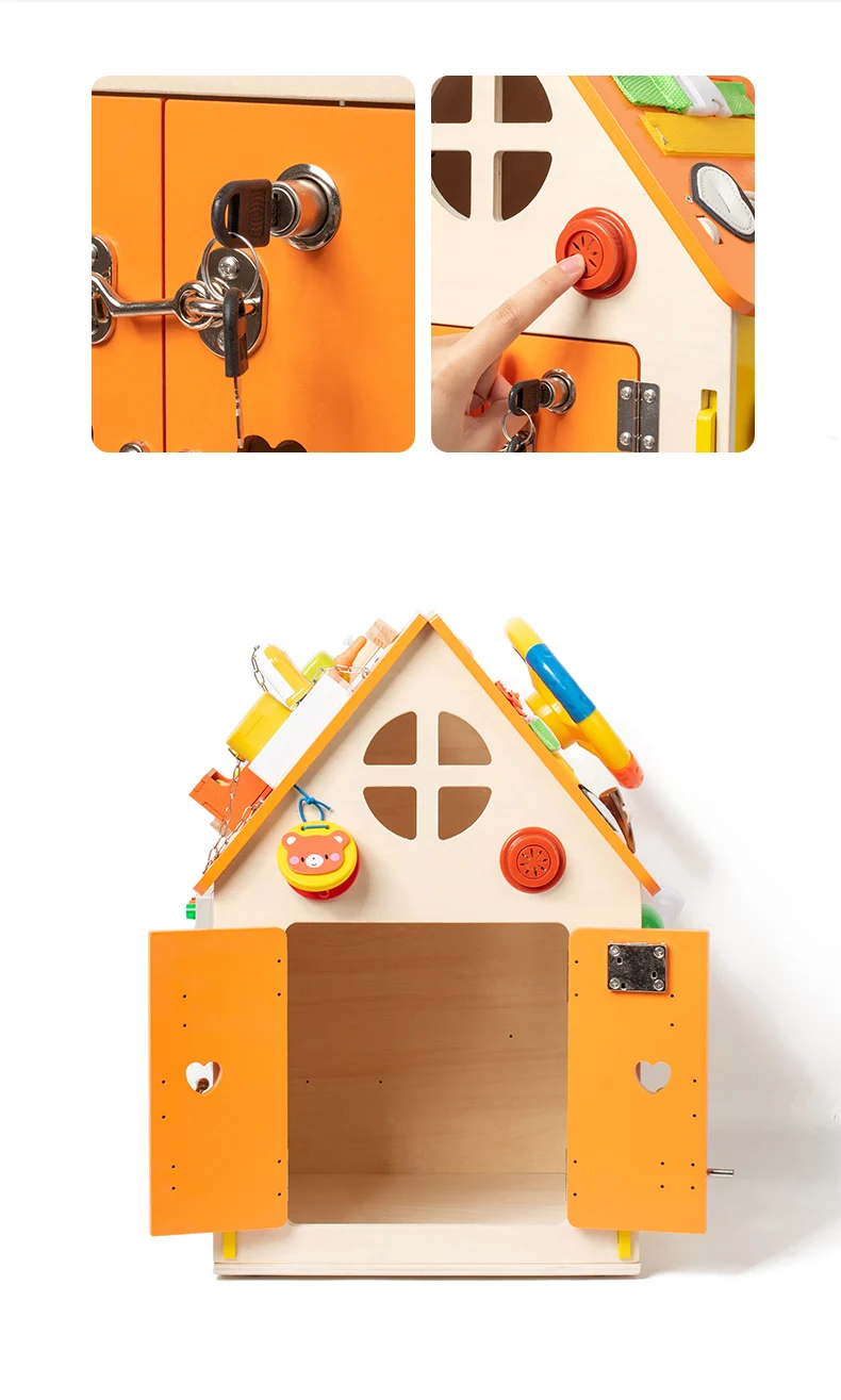 Jouet d'apprentissage éducatif précoce pour enfants, boîte de planche occupée Multi Montessori pour la fabrication de jouets d'initiation aux tout-petits